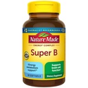 Natura Made Super B Complex Vitamine pentru femei și bărbați, Supliment alimentar pentru suport metabolic energie, Super Vitamina B Complex, 60 Softgels, 60 de zile de aprovizionare