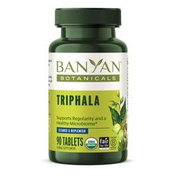 Banyan Botanicals Triphala tablete - Organic Triphala Supliment cu Amla, Haritaki & Bibhitaki 