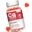 CoQ10 Gume de înaltă absorbţie 250 mg, Plus Omega-3, Vitamina B3 pentru energie celulară, creier şi antioxidant, 5X Coenzime de absorbţie mai bună Q10 Supliment, aromă de zmeură - 60 Cts