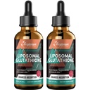 2000MG Picături lichide lipozomal Glutatione, Absorbţie Ultra mare, detoxifiere naturală, Sistem imunitar şi Supprot*, L-glutatione, Vitamina C şi acid hialuronic, Capsule alternative, 4.05 OZ