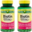 Spring Valley - Biotin 5000 mcg, 240 Softgels by Spring Valley (Pachet de 2)
