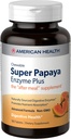 Sanatate Americana Super Papaya Enzim Plus - 180 Tablete masticabile - Suplimentul After-Meal - Non-GMO - 60 Serviri