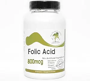 Acid folic 800mcg ~ 200 capsule - fără aditivi ~ Suplimente naturiste