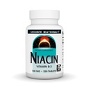 Naturals sursă Niacin, vitamina B-3, non-GMO, 100 mg - 250 comprimate