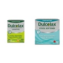 Dulcolax Stimulant Laxative Tablets (100 Count) Gentle Overnight Constipation Relief, Bisacodyl 5mg & Stool Softener Laxative Gel Capsule lichide (50ct) Ajutor blând, Docusat Sodiu 100mg