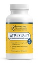 Cercetarile nutritionale ATP 360 - Suplimente mitocondriale pentru sustinerea întregului ciclu energetic si a celulelor Membranes - Suplimente ATP cercetate clinic, CoQ10, Acid R-Lipoic & PQQ, 90 capsule