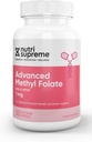 Nutri Supreme Advanced Methyl Folate, Folat foarte activ, 1 Mg, Easy One Per Day Vegetarian Capsule, 90 Conte