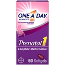 O zi A Femeilor Prenatal 1 Multivitamine Inclusiv vitamina A, Vitamina C, Vitamina D, B6, B12, Fier, Omega-3 DHA & mai mult, Tablet, Softgels, 60 Conte - Supliment pentru înainte, În timpul, & Post Sarcina