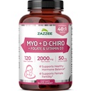 Myo şi D-Chiro Inositol Supliment pentru femei - Suplimentul de fertilitate pentru femei cu Ideal 40:1 Raportul Myo & D-Chiro Inositol D3 şi Metilfolat de susţinere ovariană Vitamine - ISO Lab testate (30 Servings)