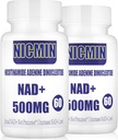 800MG Liposomal NAD+ cu TMG 300MG, actual NAD+ Supliment, Superioara de absorbtie Boost NAD Plus pentru energie celulara, imbatranire sanatoasa si reparatii musculare 120 capsule (Pachet de 2)
