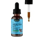 Animal Essentials Healthy Gut - Prebiotic plante pentru câini și pisici, Blend de sănătate Gut, Formula Herbs plante umane organice, Recomandat veterinar, Tonic lichid - 2 Fl Oz