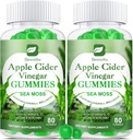 Cidru de mere Otegar & Sea Moss Gummies, ACV Gumies organice cu mama Suplimentul sprijină Imuna, Digestive Sănătate pentru adulți și copii, Seamoss Gummy cu vitamina B6 B9, B12