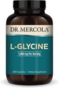 Dr. Mercola L-Glycine - SIDA Producţia de Glutatione & Colagen - Suporturi Inimă, Brain, Digestion, Metabolic & Immune Health - Non-GMO, Gluten-Free & Soy-Free - 180 capsule (90 Servings)