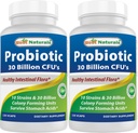 Cele mai bune naturale Probiotice 10 benzi 30 Miliarde de valabilitate Stabile 120 Veggie Caps (120 Conte (Pachet de 2)