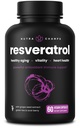 NutraChamps Resveratrol Supliment, Formulă de rezistență suplimentară pentru imbatranire sanatoasa, Suport imunitar, 60 Capsule Vegane cu Trans-Resveratrol, Ceai verde, Acai Berry & Seminte extract