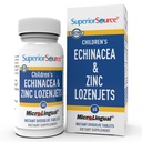 Echinacee superior sursă pentru copii și zinc Lozenjets - Suport imun pentru plante pentru copii - non-GMO și gluten-gratuit - Mentă - 60 tablete microLinguale dissolvabile
