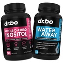 Myo-Inositol & D-Chiro Inositol & Pastile de apă - Diuretice de păstrare a apei pentru sănătate Gut & picioare Umflare - Suplimente pentru femei pentru a sprijini ciclul menstrual și sănătatea feminină