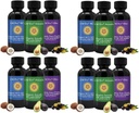 Ulei organic total, Set de probe de ulei Mini cu C60 ESS60 Pure, Suport Imun si Suport Comun cu Ulei de masline, Ulei de cocos Avocado & MCT, Set de 12, 2 Oz Fiecare