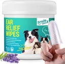 Câine Ureche Curățare Șervețele - Tratamentul infecției urechii câine rapid de la mâncărime ureche și inflamație, Pisică Ureche Ureche Ureche Elimină ușor Debris ureche și mirositoare (50 buc, Lavender)