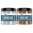 Elemente earthborn Rose HIPS & Bromelain Capsule Bundle (200 capsule fiecare), Pure & Nediluat, fără aditivi