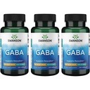Swanson GABA - Aminoacid Supliment de promovare calm și relaxare pentru a sprijini somn odihnitor - Formula de mare potențial pentru a sprijini nivelurile de stres sănătos - (100 capsule, 500 mg fiecare) (3 ambalaj)