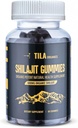 Tila Organic Himalayan Shilajit Resin Soft Gels - 60 Gummies, 600 mg- Suplimentul natural pentru bărbaţi şi femei cu peste 85 de Minerale Trace, Acid pelvian şi Acid Humic Vegan Gluten gratuit