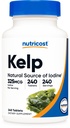 Nutricost Kelp comprimate, 325mcg de iod, 240 comprimate - non-GMO, gluten gratuit