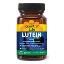 Country Life Lutein 20 mg Supliment - Certified Gluten-free - Eye Health Support with Lutein and Zeaxanthin - Reduce tensiunea oculară din ecrane - No Yeast, Corn, Wheat, Milk - 60 Softgels