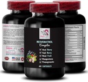 Superalimente Berry - REVERATROL COMLEX - Antioxidanti puternici, stil de viata echilibrat, energie aroma, Acai Berry Putere, Noni Blend, Berry Beneficii, Hidratare echilibru, Reîmprospătare 1 flacon 60 Capace