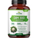 Zazzee DIM 300 mg per capsule, 100 Count, Plus 10 mg BioPerine, Estrogen Balance, Hormonial Acnee, Menopause Support, Hormonial Balance, Diindolilmetan, Vegan, All-Natural, Non-GMO, Made in the USA