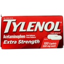 Caplete cu concentraţie suplimentară de Tylenol cu acetaminofen 500 mg, Reliever Reliever & Fever Reductor, 100 ct