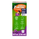 Copii Zyrtec 24 ore Alergie Relief Syrup, 5 mg Cetirizină clorhidrat Antihistaminic, Copii Alergie Medicină pentru Ajutor pentru Alergie Interior & Exterior, Die- & Sugar-Free, Struguri, 8 fl. oz