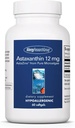 Alergie Grupul de cercetare Astaxanthin 12mg Supliment - de la Microalge organice, Eye Health, AstaZine Astaxanthin, Natural Antioxidant, Skin Health, Brain Function Support, Softgels - 60 Conte