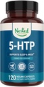 Naturals 5-HTP 100 mg (5-hidroxitriptofan) - Sleep and Mood Supplement - 5HTP pentru serotonina naturala - 120 non-GMO, capsule Vegan