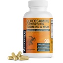 Bronson Glucosamine Chondroitin Turmeric & MSM Advanced Joint & Cartilage Formula, sprijină articulații sănătoase, mobilitate și cartilaj - non-GMO, 90 capsule