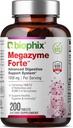 biophix Megazyme Forte 200 Tablete - plante naturale  Proteolitice Enzime Nattozimes Serrazimul sprijină sistemul digestiv Imuna Sănătate