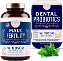 WINDSOR BOTANICA Suplimentul de fertilitate masculină şi Probiotice dentare Sănătate şi Wellness Bundle