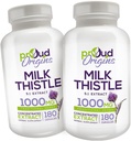 1000mg Milk Thistle ajută la menţinerea funcţiei hepatice sănătoase, optimizarea sănătăţii, eliberare rapidă, Gluten Suplimente gratuite - 6-Month Supply (2 ambalaj)