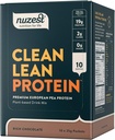 Nuzest - Pea Proteine pulbere - Proteină Lean curat, Premium pe bază de plante Vegan praf de proteine, lactate gratuit, gluten gratuit, OMG-uri, Shake de proteine, ciocolată bogată, 0,9 oz, (Pachet de 10)