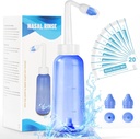 Neti Pot Sticla Sinus Clătire - Gentle Nasal Spălați nas nas curat pentru presiune eficientă Irigatio 300 ML cu 20 Pachete de sare Nasal Wash