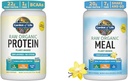 Gradina de viata Vegan organic pudra de proteine nearomatizate 22g complet de plante pe baza de proteine crude si praf de proteine Vegan - sugrumare de masa organica bruta - Vanilie - Proteina de arahide