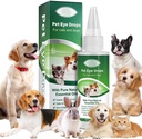 AIQIUSHA Dog Eye picături 60ML pentru toate animalele de spălare a ochilor, ajută la ameliorarea roz ochi & alergii simptome, usurinta mancarimi si iritatie, cu uleiuri naturale pure esentiale 100% naturale, sigure, blând și non- Toxic