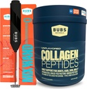 BUBS Naturals Colagen Peptides Powder & Mixing Wandle Bundle, Colagen for Women & Men, Hydrolyzed Peptides, Nearomated Pasture Crescută Iarbă Fed, Keto Friendly, 20 oz Collagen Tub (28 Servings) +1 Wand