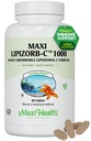 Maxi Health Vitamina lipozomala C 1000 mg comprimate cu amestec digestiv, vitamina C în doze mari, fără OMG Kosher Vegetarian Doctor-Format de sprijin imunitar (90 Număr)