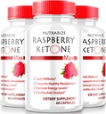 (3 Pack) Capsule de cetone de zmeură, Ceton de zmeură oficial pentru pierderea in greutate, All-naturale Keto Formula pentru a debloca corpul tau si obiectivele de fitness, RaspberryKetone 1200MG Supliment, Recenzii (180 capsule)