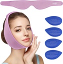 NEWGO Înțelepciune dinți dinți de gheață cap Wrap pentru Chirurgie facială, Jaw Ice Pack pentru față cu 4 cald Gel rece pachet pentru TMJ, extractie dinti, Tonsillectomie recuperare - violet