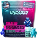 Creatin Monohidrat Gummies 5G - Delicios albastru zmeura aroma, Max puterea pentru cresterea musculara, Absorbarea rapida pentru barbati si femei - Premium toate naturale, Lab testate - 30 Serviri