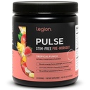 LEGION Pulse Pre Workout Supliment - toate naturale oxid nitric Preworkout Băutură pentru stimularea energiei, Creatine Free, natural îndulcit, Beta Alanine, Citruline, Alpha GPC (Cafeina gratuit Tropical Punch)