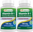 Cele mai bune naturale Vitamina B1 ca Tiamină Mononitrat 100 mg 120 comprimate (120 număr de capsule de 2)