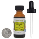 Iodul lui Lugol / soluţie 2% / 1 Oz într-o sticlă de chihlimbar / picătură liberă